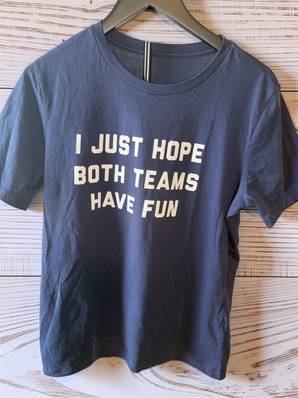 Youth Navy Blue Graphic Tee - 'I Just Hope Both Teams Have Fun'